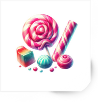 Thumbnail for Candy Sweets Sticker | Watercolor Lollipop Treats Vinyl Decal | Cute Dessert Gift