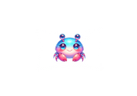 Thumbnail for Kawaii Galaxy Crab Throw Pillow | Cute Cosmic Sea Creature Decorative Pillow | Kids Room Gift