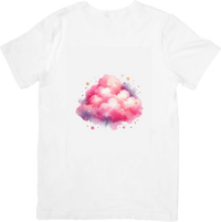 Thumbnail for Pink Cloud T-Shirt | Watercolor Dreamy Sky Graphic Tee | Cute Pastel Aesthetic Gift