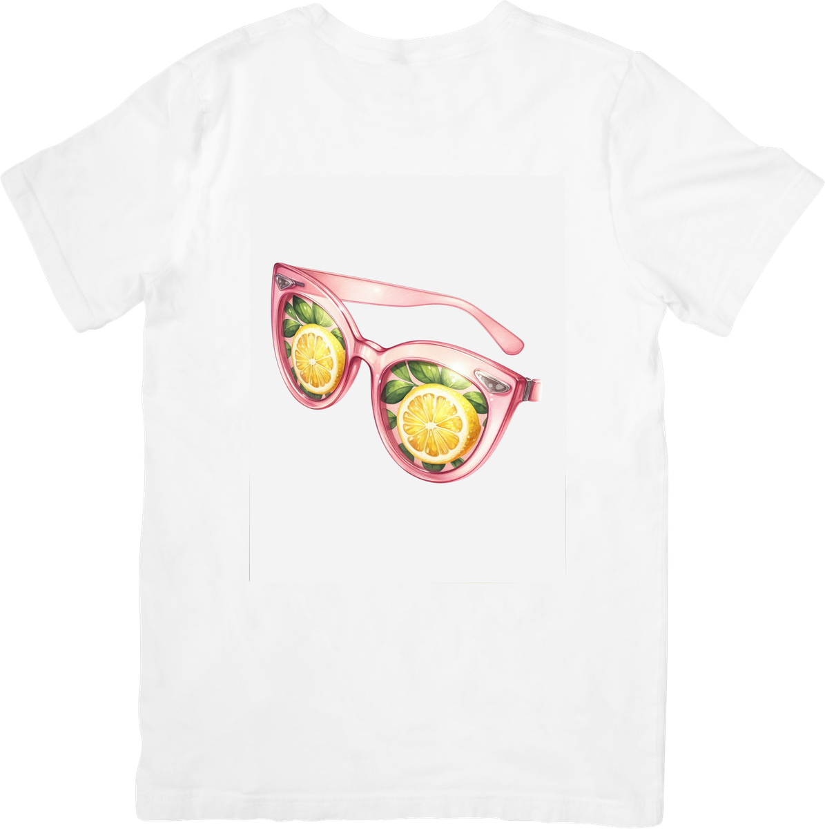 Lemon Sunglasses T-Shirt | Watercolor Pink Summer Graphic Tee | Beach Vacation Gift