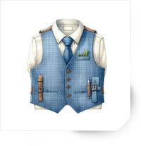 Thumbnail for Denim Vest Sticker | Vintage Workwear Style Vinyl Decal | Rustic Fashion Gift