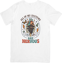Thumbnail for All Of My Systems Are Nervous Anatomy Funny Boho Floral Retro Vintage Graphic Tee
