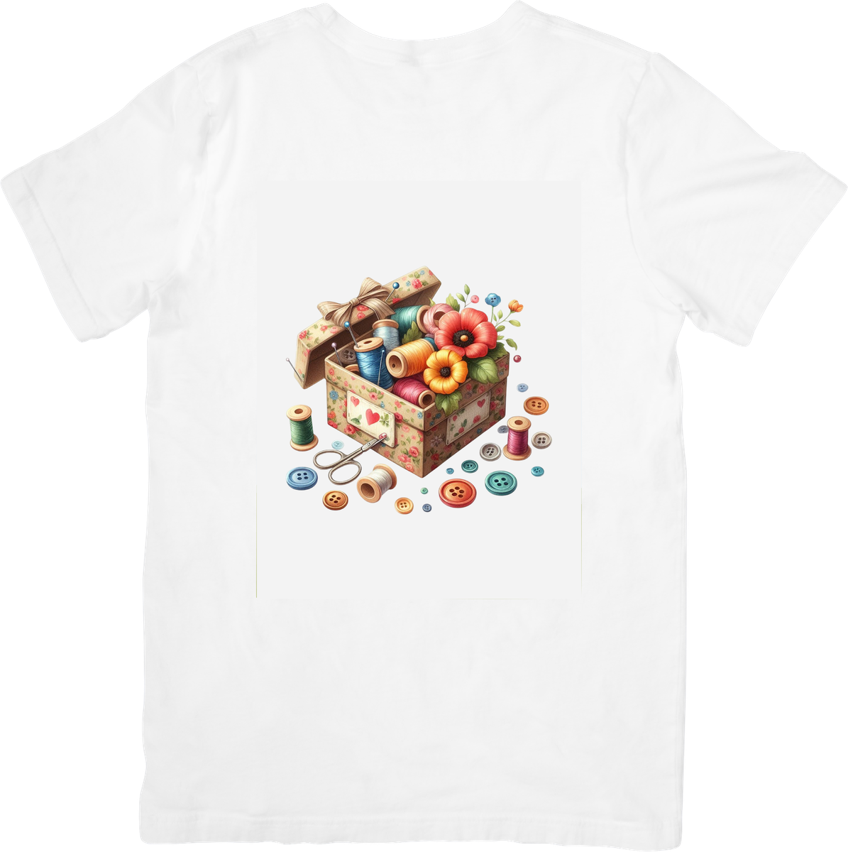 Vintage Sewing Box T-Shirt | Cozy Crafting Hobby Graphic Tee | Quilter Seamstress Gift
