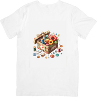 Thumbnail for Vintage Sewing Box T-Shirt | Cozy Crafting Hobby Graphic Tee | Quilter Seamstress Gift