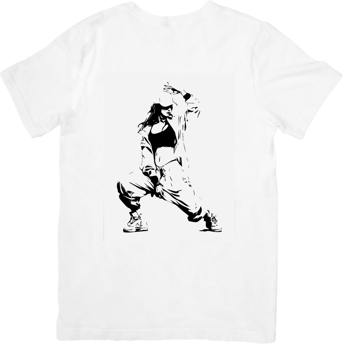 Breakdancer Silhouette T-Shirt | Black & White Street Dance Graphic Tee | Hip Hop Dancer Gift