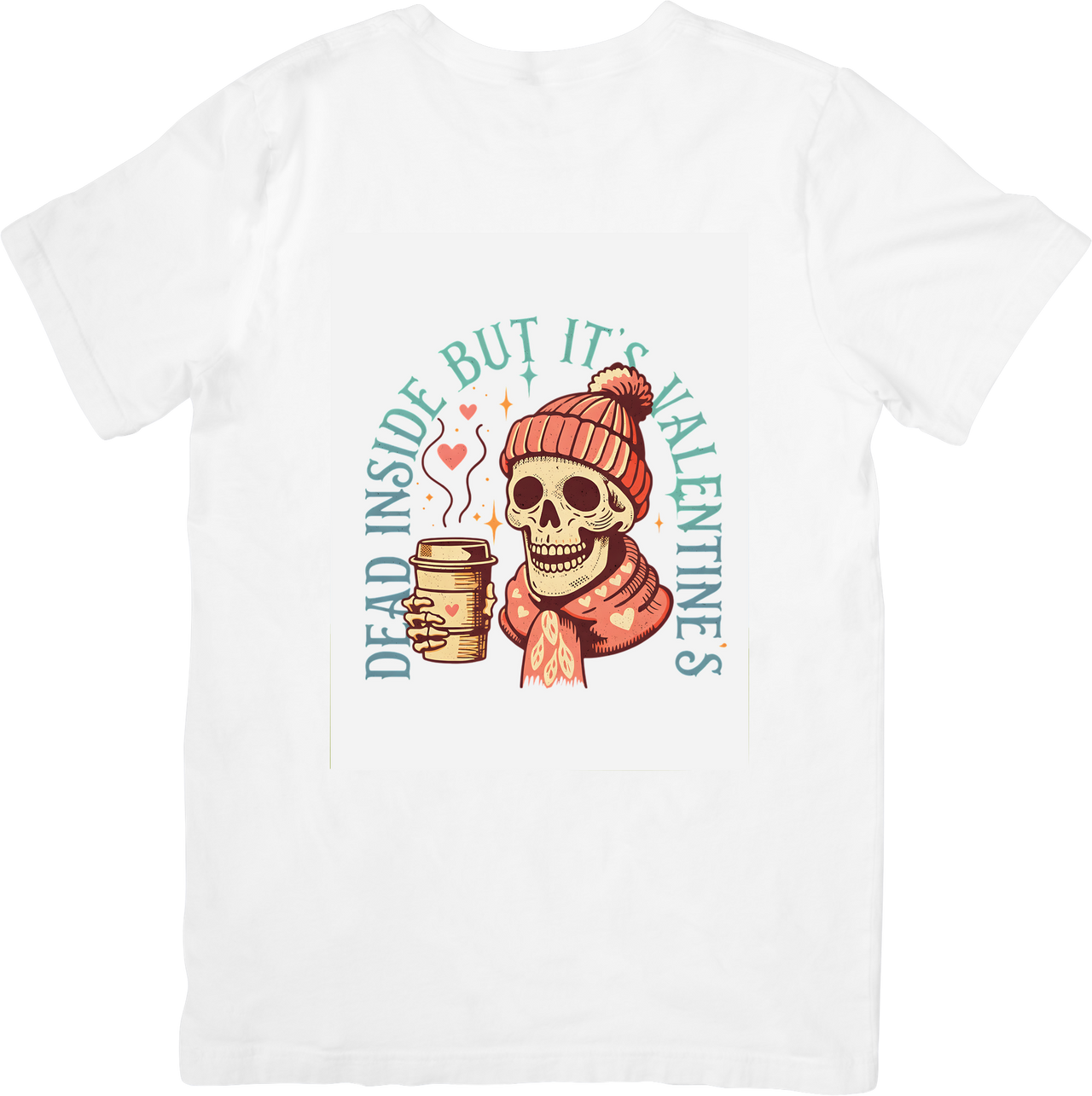 Dead Inside But It Is Valentines Skull Funny Vintage Holiday Retro Graphic Tee Valentine Gift
