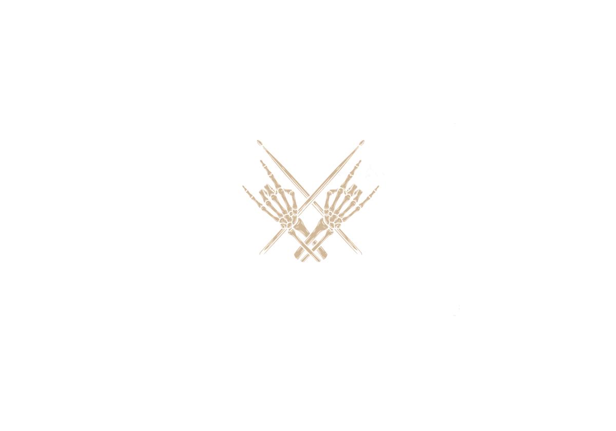 Skeleton Hands Drumsticks Throw Pillow | Crossed Drumstick Decorative Pillow | Drummer Music Gift