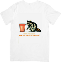 Thumbnail for Why Do Today What You Can Steal Tomorrow Raccoon Funny Retro Animal Vintage Graphic Tee