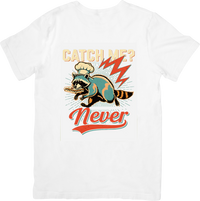 Thumbnail for Catch Me Never Raccoon Chef Funny Retro Animal Vintage Culinary Graphic Tee Kitchen Humor