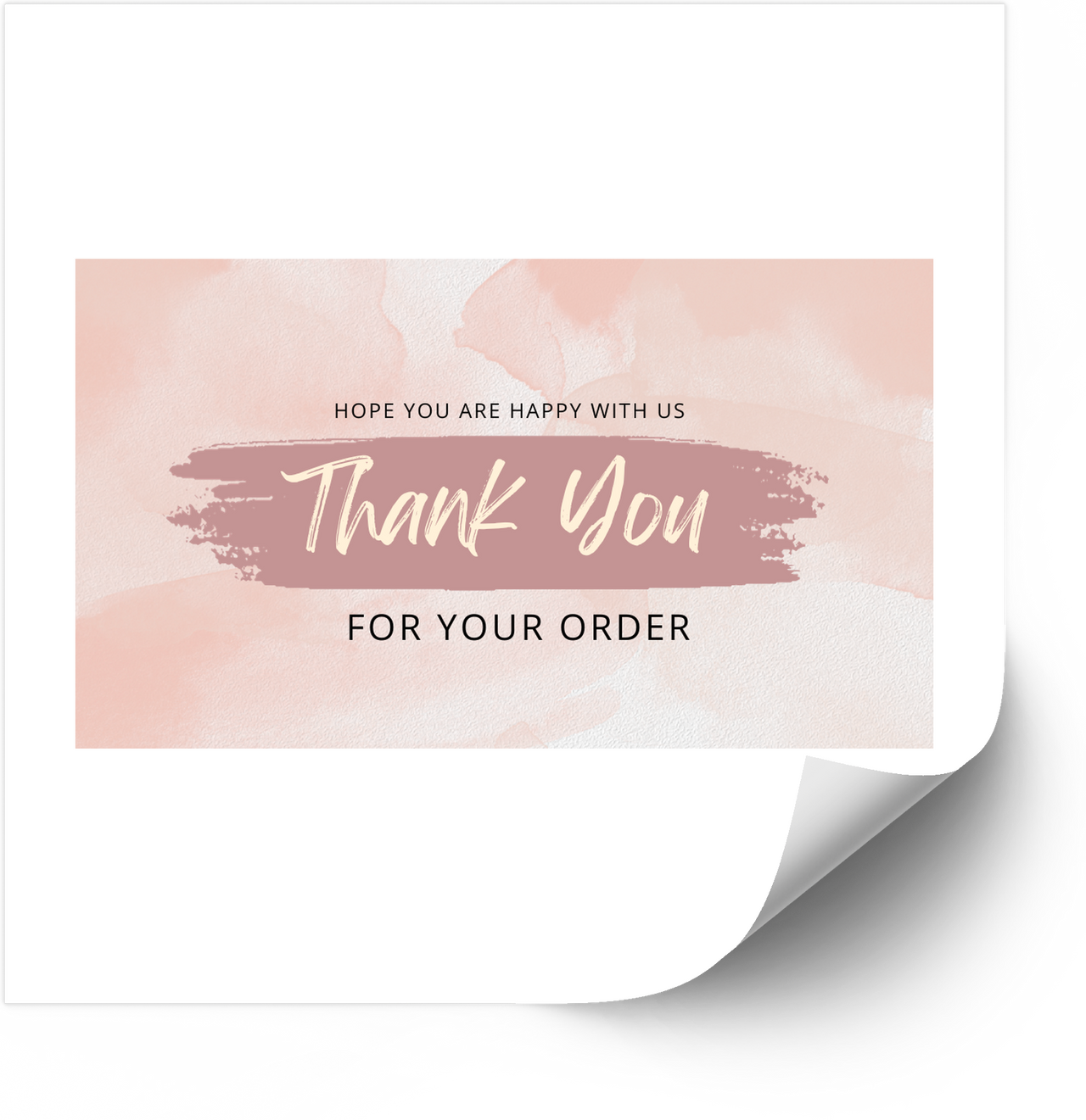 Thank You For Your Order Floral Blush Pink Business Appreciation Retro Vintage Vinyl Sticker
