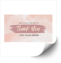 Thumbnail for Thank You For Your Order Floral Blush Pink Business Appreciation Retro Vintage Vinyl Sticker