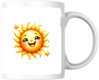 Thumbnail for Happy Sun Cartoon Mug | Cute Smiling Sunshine Coffee Mug | Cheerful Kids Gift