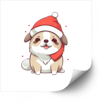 Thumbnail for Christmas Shiba Inu Puppy Kawaii Holiday Dog Retro Vintage Vinyl Sticker Decal Seasonal