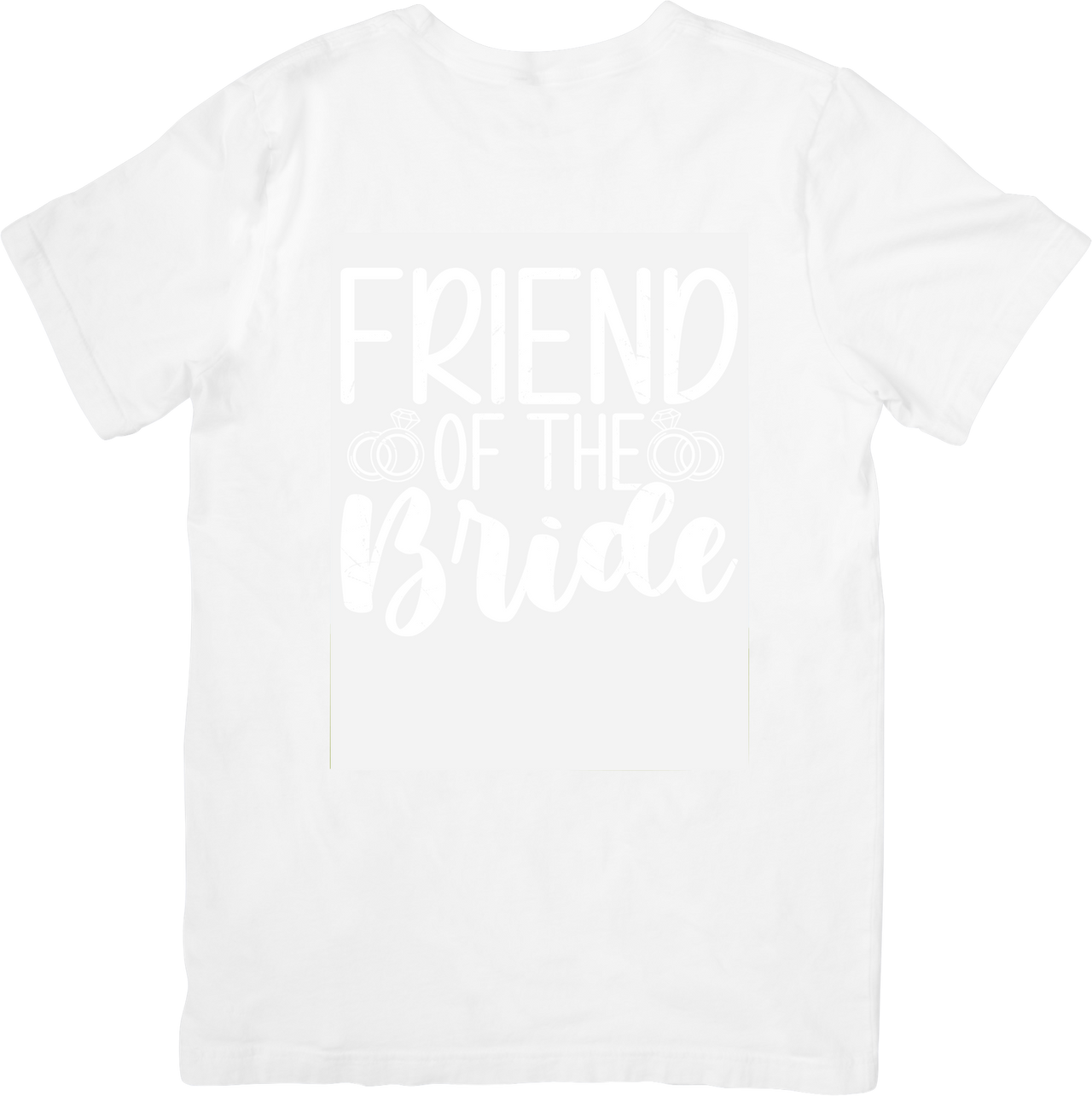 Friend Of The Bride Minimalist Tonal Wedding Ring Vintage Retro Graphic Tee Bridal Gift