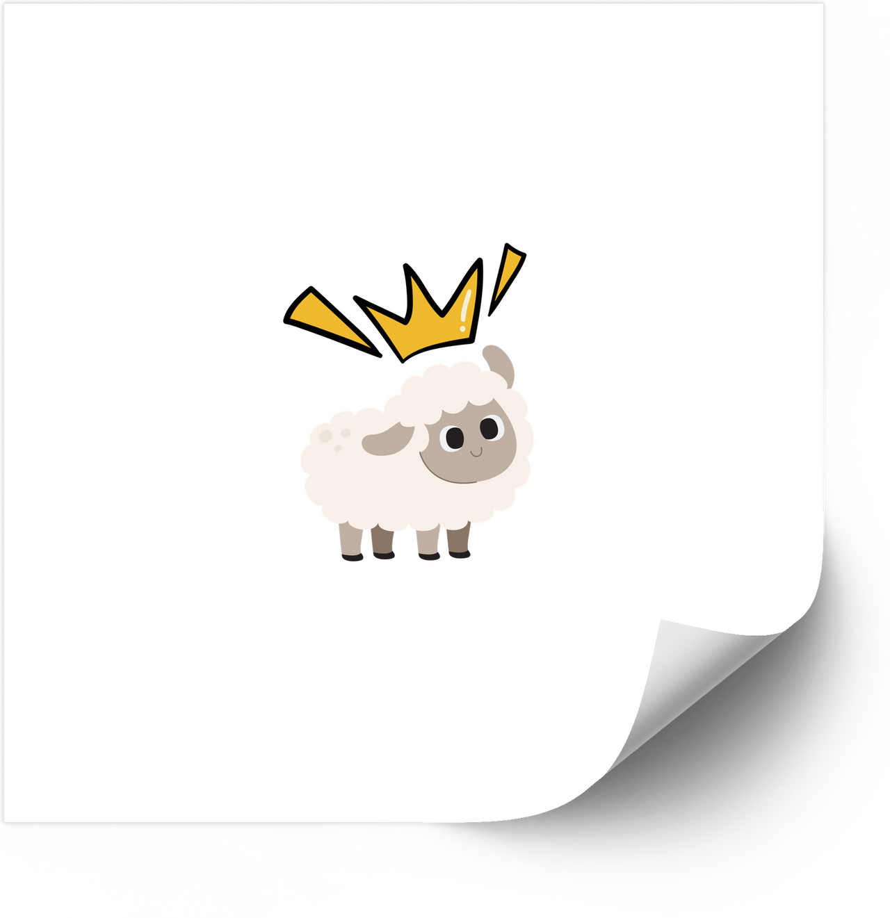 Crowned Sheep Bold Patriotic Adorable Royal Lamb American Retro Vintage Vinyl Sticker Decal