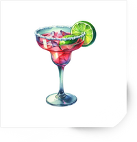Thumbnail for Margarita Cocktail Sticker | Watercolor Lime Drink Vinyl Decal | Bar Party Gift