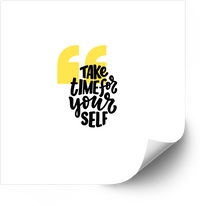 Thumbnail for Take Time For Yourself Minimalist Self Care Motivational Retro Vintage Vinyl Sticker Decal