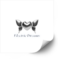 Thumbnail for Electric Dreams Chrome Heart Butterfly Retro Metallic Y2K Vintage Vinyl Sticker Decal