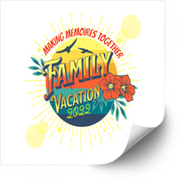 Thumbnail for Family Vacation Making Memories Together Retro Tropical Summer Vintage Vinyl Sticker Decal