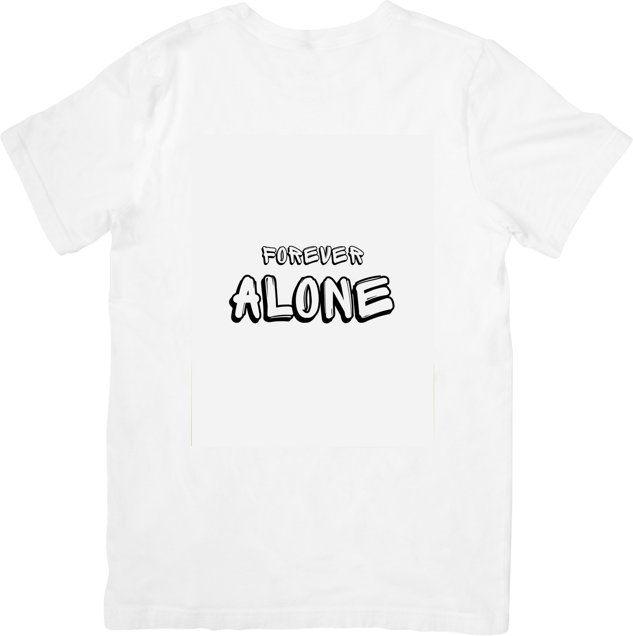 Forever Alone Graffiti Bubble Letter Funny Bold Street Art Retro Vintage Graphic Tee