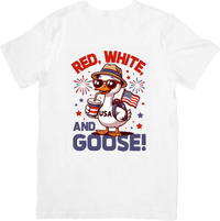 Thumbnail for Red White And Goose Patriotic Duck Funny Fourth of July Boho Vintage Retro Graphic Tee Gift