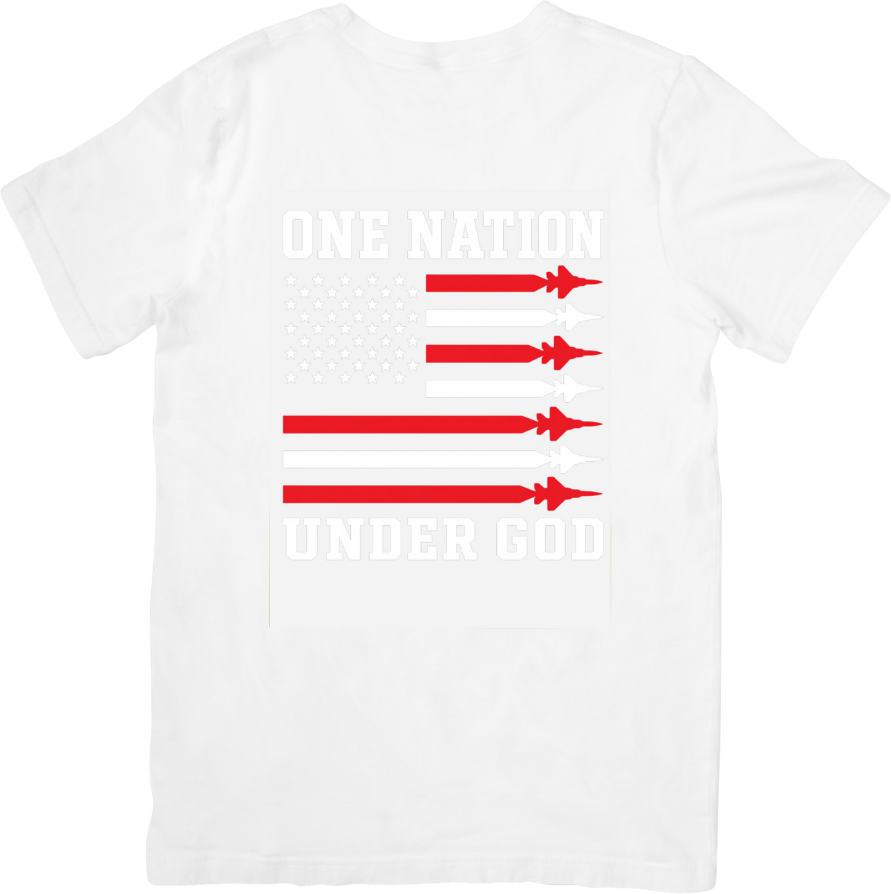 One Nation Educator Patriot Christian Pride Vintage Retro Graphic Tee Veteran Teacher Gift