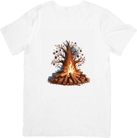 Thumbnail for Campfire Tree Bonfire T-Shirt | Rustic Outdoor Flame Graphic Tee | Camping Nature Gift