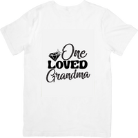 Thumbnail for One Loved Grandma Diamond Minimalist Family Vintage Retro Graphic Tee Grandma Gift