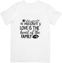 Thumbnail for A Mothers Love Is The Heart Of The Family Minimalist Mothers Day Vintage Retro Graphic Tee Gift