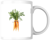 Thumbnail for Watercolor Carrot Bunch Mug | Fresh Garden Veggie Coffee Mug | Spring Easter Gift