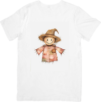 Thumbnail for Cute Scarecrow T-Shirt | Watercolor Autumn Harvest Graphic Tee | Fall Farm Gift