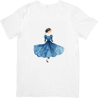 Thumbnail for Blue Dress Dancer T-Shirt | Elegant Watercolor Ballerina Graphic Tee | Dance Lover Gift